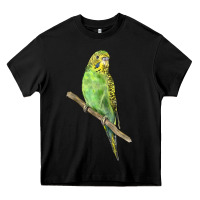 Black Budgeriar Bird Parrot Heavy Core Tee - LillyAllenDesigns