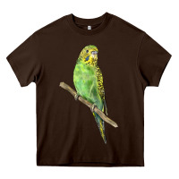 Chocolate Brown Budgeriar Bird Parrot Heavy Core Tee - LillyAllenDesigns