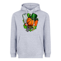 Heather Grey St. Patrick's Day Basketball Heavyweight Hoodie - FaDigitalArtStudio