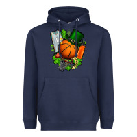 Navy St. Patrick's Day Basketball Heavyweight Hoodie - FaDigitalArtStudio