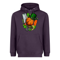 Plum St. Patrick's Day Basketball Heavyweight Hoodie - FaDigitalArtStudio