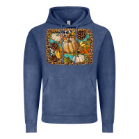 Vintage Denim fall pumpkin background Vintage Hoodie - BundleAndBundleShop