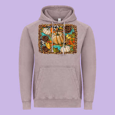 Fall Pumpkin Background Vintage Hoodie Designed By Bundleandbundleshop