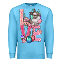 Ocean Blue Love Easter Premium Sweatshirt - BundleAndBundleShop