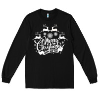 Black Merry Christmas Happy New Year Long Sleeve Tee - Bettercallsaul