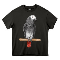 Asphalt African Gray Parrot Bird Heavy Core Tee - LillyAllenDesigns