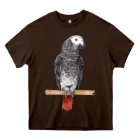 African Gray Parrot Bird Heavy Core Tee | Teevron