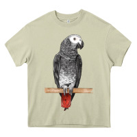 Mossy African Gray Parrot Bird Heavy Core Tee - LillyAllenDesigns