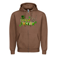 Chestnut Sham rockin skeleton hand St. Patrick's Zipper Hoodie - CowGirlArtShop