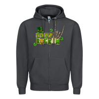 Smoke Sham rockin skeleton hand St. Patrick's Zipper Hoodie - CowGirlArtShop