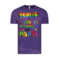 Cloud Purple love is about hearts not parts Vintage Tee - LillyAllenDesigns