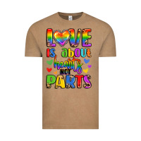 Love Is About Hearts Not Parts Vintage Tee | Teevron