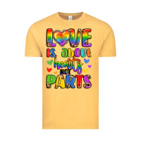 Vintage Mustard love is about hearts not parts Vintage Tee - LillyAllenDesigns