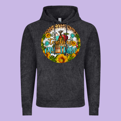 Teaching My Tribe Round Earring Vintage Hoodie Designed By Bundleandbundleshop