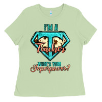 Matcha i'm a teacher what's your superpower cowhide Ladies Tee - Jasminsmagicworld