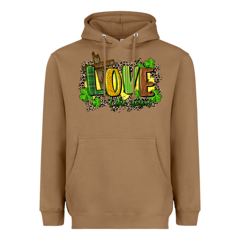 Love Like Jesus St. Patricks Heavyweight Hoodie by FaDigitalArtStudio | Teevron