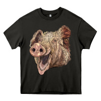Asphalt american yorkshire pig face Heavy Core Tee - LillyAllenDesigns