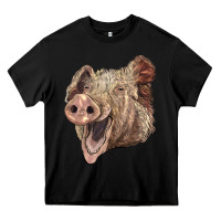Black american yorkshire pig face Heavy Core Tee - LillyAllenDesigns