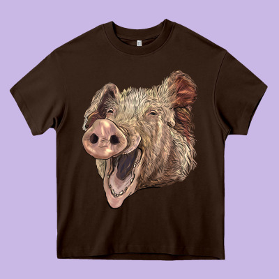 American Yorkshire Pig Face Heavy Core Tee Designed By Lillyallendesigns