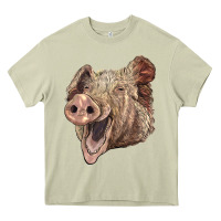Mossy american yorkshire pig face Heavy Core Tee - LillyAllenDesigns