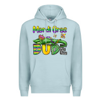 Blue Mist mardi gras dude alligator olivia Premium Hoodie - OliviaCreatesArt