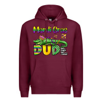 Burgundy mardi gras dude alligator olivia Premium Hoodie - OliviaCreatesArt