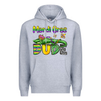 Heather Grey mardi gras dude alligator olivia Premium Hoodie - OliviaCreatesArt