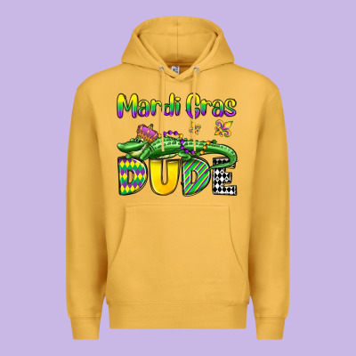 Mardi Gras Dude Alligator Olivia Premium Hoodie Designed By Oliviacreatesart