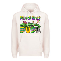 Pale Pink mardi gras dude alligator olivia Premium Hoodie - OliviaCreatesArt