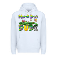 White mardi gras dude alligator olivia Premium Hoodie - OliviaCreatesArt