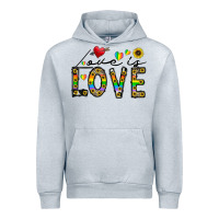 Heather Grey love is love Urban Hoodie - CowhideDigitalArt