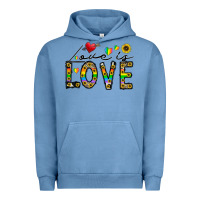 Pigment Pebble Blue love is love Urban Hoodie - CowhideDigitalArt