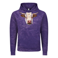 Cloud Purple hereford cow head Vintage Hoodie - RanaPortraitStore