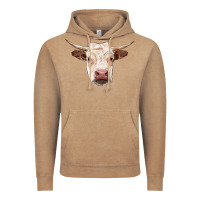 Vintage Coffee hereford cow head Vintage Hoodie - RanaPortraitStore