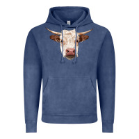 Vintage Denim hereford cow head Vintage Hoodie - RanaPortraitStore