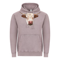 Vintage Zinc hereford cow head Vintage Hoodie - RanaPortraitStore