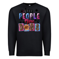 Black less people more dogs Premium Sweatshirt - FaDigitalArtStudio