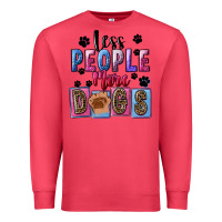 Less People More Dogs Premium Sweatshirt | Teevron