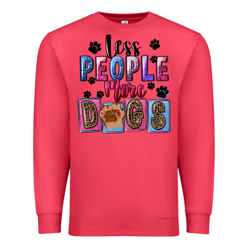 Less People More Dogs Premium Sweatshirt by FaDigitalArtStudio | Teevron