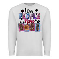 Dove Grey less people more dogs Premium Sweatshirt - FaDigitalArtStudio