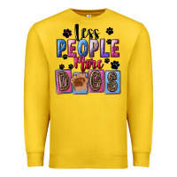 Lemon less people more dogs Premium Sweatshirt - FaDigitalArtStudio