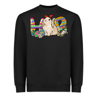 Black Hop rabbit Heavyweight Sweatshirt - NancyCooperArtShop
