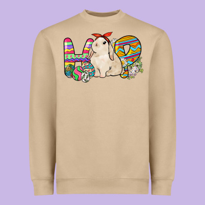 Hop Rabbit Heavyweight Sweatshirt Designed By Nancycooperartshop