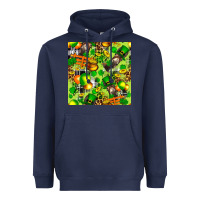 Navy St. Patrick's Donkey With Shamrock Seamless Heavyweight Hoodie - FaDigitalArtStudio