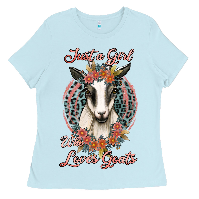 Just A Girl Who Loves Goats Ladies Tee by Jasminsmagicworld | Teevron