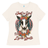 Bone just a girl who loves goats Ladies Tee - Jasminsmagicworld