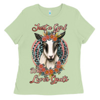 Matcha just a girl who loves goats Ladies Tee - Jasminsmagicworld