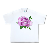 White Life's Little Pleasures Rose Urban Heavy Tee - LillyAllenDesigns