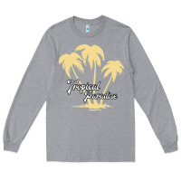 Heather Grey Tropical Paradise Long Sleeve Tee - Bettercallsaul