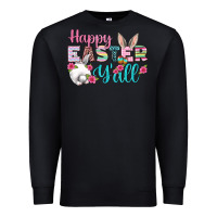 Black Happy Easter Y'all Premium Sweatshirt - BundleAndBundleShop